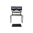 thumbnail image 2 of Rocelco 37.5" Deluxe Height Adjustable Standing Desk Converter with Anti Fatigue Mat BUNDLE - Quick Sit Stand Up Computer Workstation Riser - Large Retractable Keyboard Tray  (Black), 2 of 3