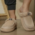 thumbnail image 3 of CHICVOMEY Warm Comfort Slippers for Women Memory Foam House Slippers with Non-Slip Sole - Plush Faux Fur Fuzzy Indoor Outdoor Slides, 3 of 5