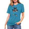 thumbnail image 1 of Gibobby Camisetas Mujer Baratas Manga Corta Camiseta manga corta con cuello redondo y estampado animales cómoda informal verano para mujer(Azul,M), 1 of 5