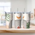 thumbnail image 2 of Double Wall Tumbler 20oz Bohemian Style with Lid & Straw - Stainless Steel Vacuum Insulated Travel Coffee Mug, Leakproof Thermal Cup, 2 of 5