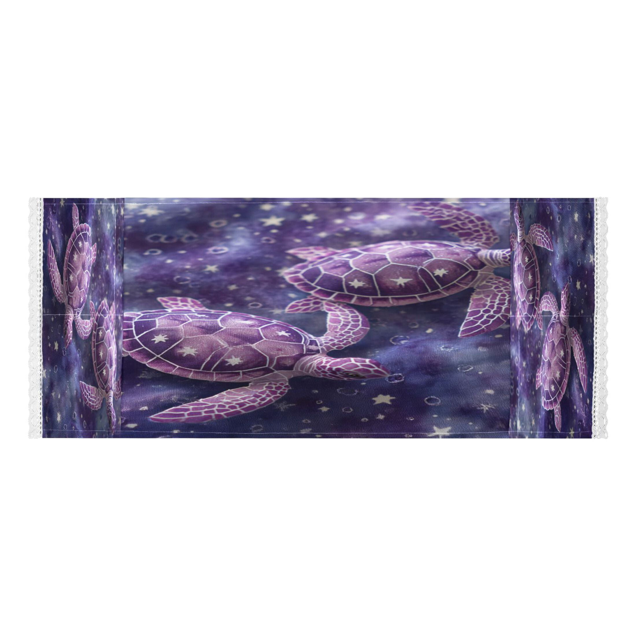Wobogo Purple Sea Turtles Washing Machine Cover Dustproof Washer Dryer Cover Waterproof Laundry Room Decorative Protector