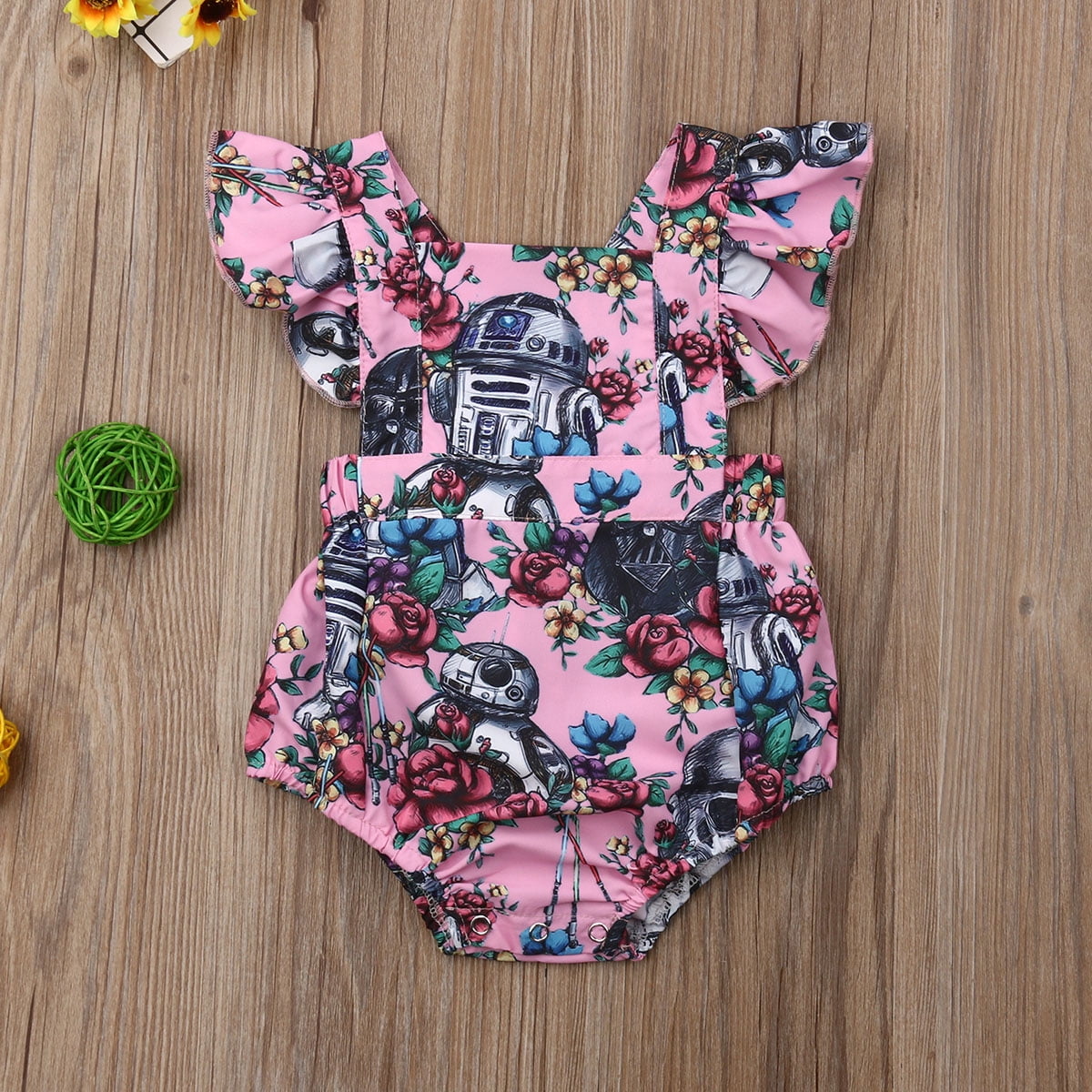 poeder Lyrisch opladen Nokiwiqis Newborn Baby Girls Floral Star Wars Print Romper Jumpsuit Outfit  Sunsuit Clothes - Walmart.com
