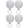 thumbnail image 1 of Easy Pull Button Key Chain,5CM All Metal Easy Retractable Anti Theft Key Chain Key Chain Top of the Line, 1 of 14