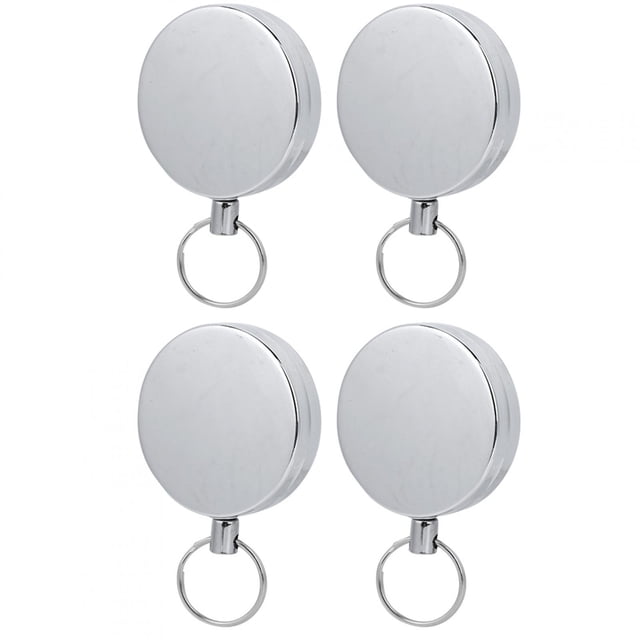 Easy Pull Button Key Chain,5CM All Metal Easy Retractable Anti Theft Key Chain Key Chain Top of the Line
