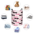 thumbnail image 4 of Daiia pink fish hearts Pattern Round Laundry Basket with Handles Thickened Waterproof Circular hamper,Dirty Clothes Storage Basket for Bedroom,Bathroom,College Dorm-Medium, 4 of 6