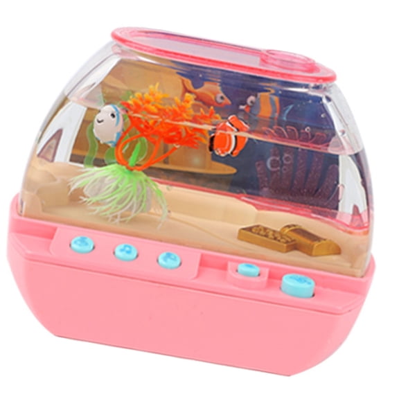 Sinyiin Portable Baby Aquarium Ocean Themed Light with Moving Fish Relaxing Night Light