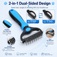 Pet Pro Grooming Tool, 2-in-1 9/17 Teeth Undercoat Rake, Stainless ...