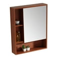 thumbnail image 4 of Fine Fixtures Surface Mount Bathroom Medicine Cabinet, Walnut., 4 of 4
