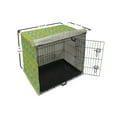 thumbnail image 6 of Philodendron Dog Crate Cover, Contemporary Hawaiian Pattern of Exotic Leaves Repetition, Easy to Use Pet Kennel Cover Small Dogs Puppies Kittens, 7 Sizes, Mustard Lime Green, by Ambesonne, 6 of 6