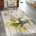 thumbnail image 2 of 2.7'x5' Area Rugs, Yellow Tulip Indoor Outdoor Area Rug for Living Room Bedroom, Vintage Spring Floral Retro Art Butterfly Wooden Washable Bathroom Rugs Kitchen Floor Carpet Mats Home Decor Aesthetic, 2 of 8