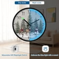 thumbnail image 5 of Voice Activated Clock with Glow Light 12 Inch Large Silent Wall Clock Battery Operated for Home Decor Christmas Deer and Snowmen, 5 of 8