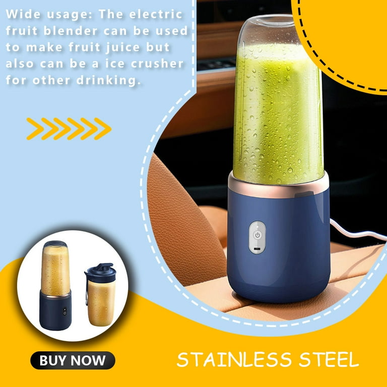 Cheap 400ml Portable Electric Juicer Fruit Juice Cup USB Rechargeable  Automatic Small Fruit Squeezer Food Mixer Ice Crusher Portable Juicer  Machine