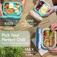 thumbnail image 5 of Bentgo Chill Max Leak-Proof XL Lunch Box - Included Ice Pack Keeps Food Cold; 5-Cup Capacity for Adults & Ages 8+, 3 or 4 Compartment Bento Box, BPA-Free, Dishwasher Safe (Clay Green & Gray), 5 of 9
