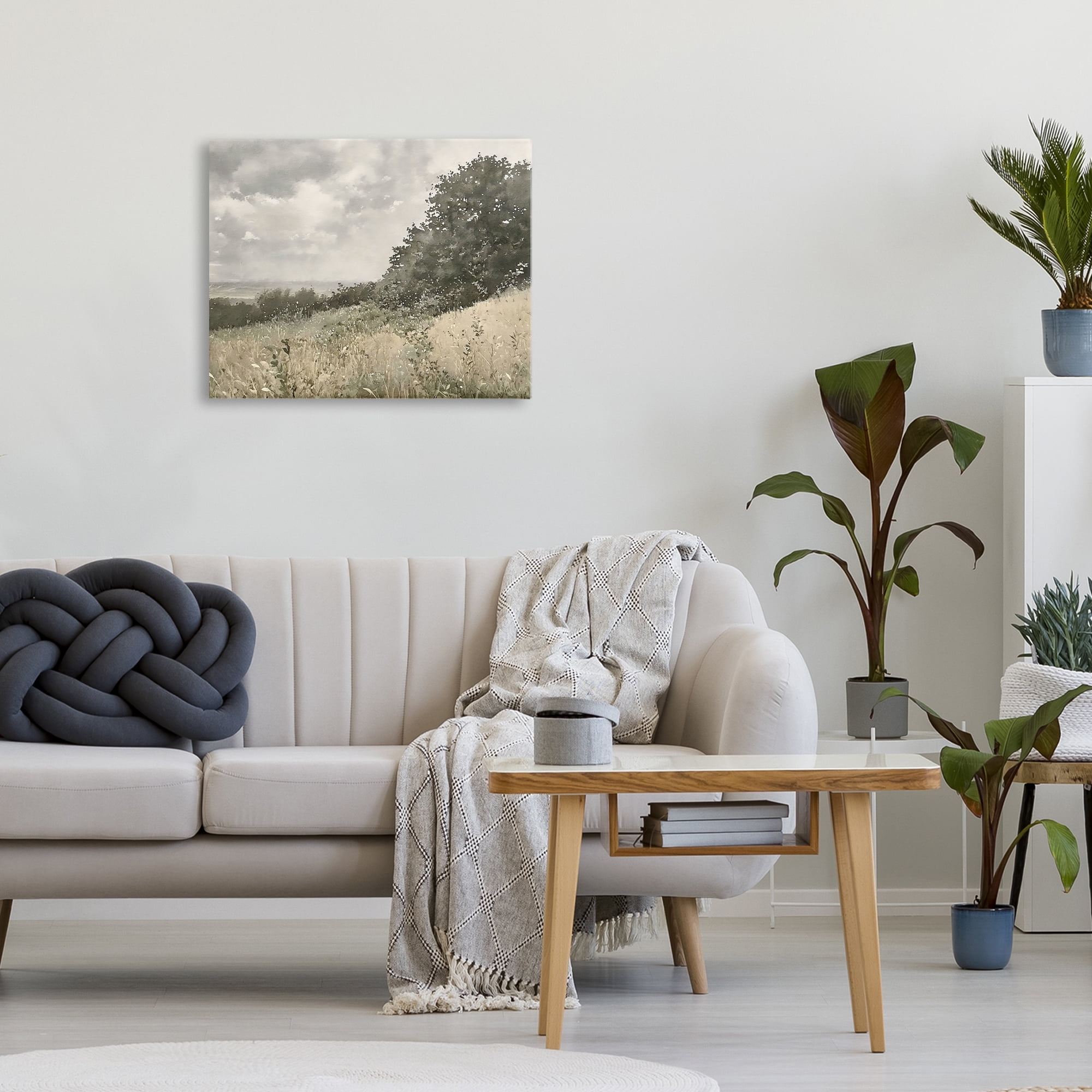 Stupell Industries Soft & Subtle Meadow Landscape Canvas Wall Art, design by Riley B