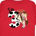thumbnail image 4 of Inktastic I'm Three-cowgirl Riding Horse Birthday Girls Long Sleeve Toddler T-Shirt, 4 of 5