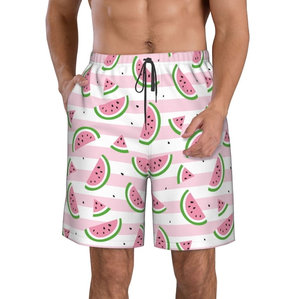 Fotbe Watermelon Trajes de Baño Estampados para Hombre, Shorts de Verano de Secado Rápido, Ropa de Playa, Bañadores-X-Large