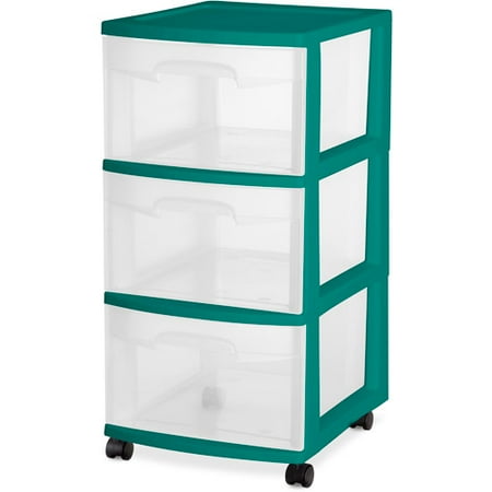 Sterilite 3-Drawer Medium Cart, Set of 2