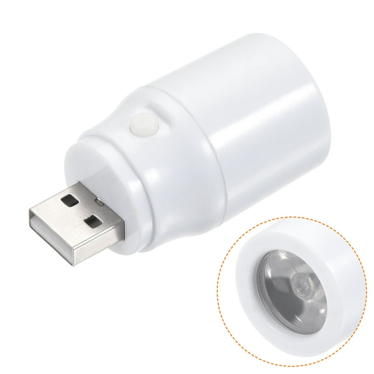 Uxcell USB LED Light White Light with Bendable USB Extension Cord 35cm  White 2 Pack