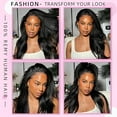 thumbnail image 2 of Kinky Straight Human Hair Wig 360 Lace Front Wigs Human Hair 180% Density Yaki Straight Human Hair Wig 20 Inch 360 Lace Frontal Wigs Human Hair for Women Natural Color, 2 of 4