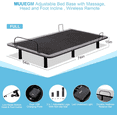 thumbnail image 2 of Full  Adjustable Bed Frame Base with Massage, Wireless Remote - Ergonomic Electric Head & Foot Incline, Zero Gravity, Anti - Snore, USB Ports, Under - Bed Nightlight & Memory Pre - Sets, 2 of 9