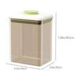 thumbnail image 3 of Airtight Food Storage Container | 2.6L Push-Button Seal Canister | High Transparency Plastic | Green | Space-Saving Stackable Design | Dry Goods Pantry Organizer | 25x14x10cm | 1 Pack, 3 of 7