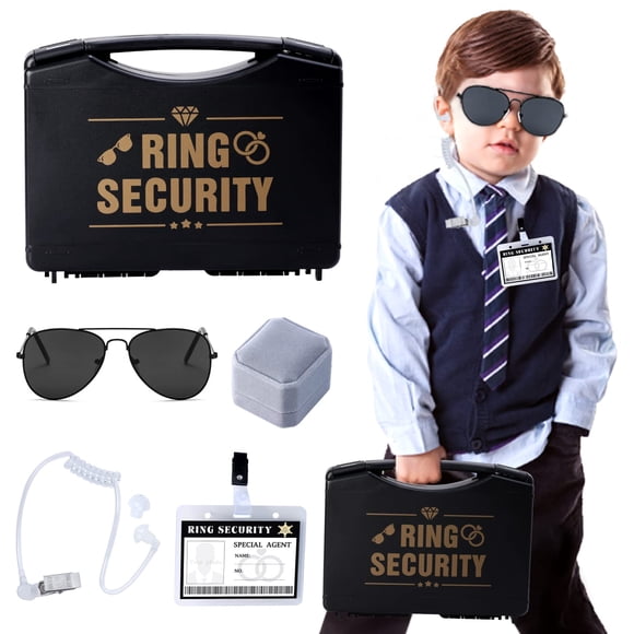 Set de seguridad para anillos de boda con forma de llavero, con caja y accesorios