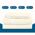thumbnail image 5 of 4-Piece Full Sleeper Sofa Sheet Set, 100% Egyptian Cotton, 1000 Thread Count, Fits 5" Deep Pull-Out Couch Mattress (54" x 72") - Ivory Solid, 5 of 5
