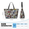 thumbnail image 4 of Balery Bright Insects Beach Travel Bag - Water-Resistant, Large Capacity Lightweight Tote with 7 Pockets for Women and Men - Perfect for Beach, Pool, Gym, and Travel, 4 of 7