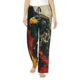 thumbnail image 2 of Picia Ink Style Bald Eagle Womens Soft Woven Cotton Elastic Waistband Sleep Pajama Pant Lounge Sleep Pant With Pockets And Drawstring-Large, 2 of 9