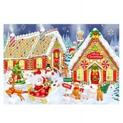 210x150cm Christmas Gingerbread Gingerbread House Candy House Photography Backdrops Birthday Party Decoration,G