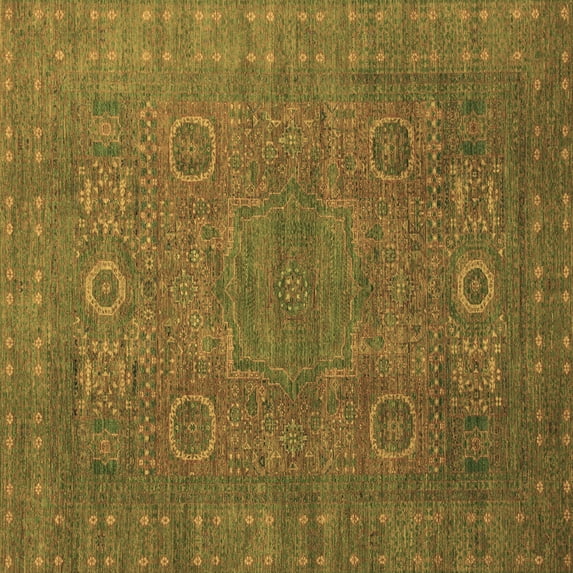 Ahgly Company Indoor Square Abstract Brown Modern Area Rugs, 7' Square