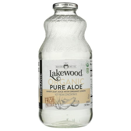 Lakewood Lakewood Organic Pure Aloe Juice Lemon - 32 fl oz Pack of 2