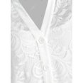 thumbnail image 4 of Talla grande de encaje ver a través de la blusa con el juego de cami superior Rosegal  Blusas Tallas Grandes, 4 of 5