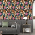 thumbnail image 4 of Tiger Head Peel and Stick Wallpaper￼ Animal Print Wallpapers Blue Tropical Wall Paper Removable Colorful Renter Friendly Wall Decor for Bedroom Closet Cabinet 17.5 x 78.5In, 4 of 12