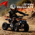 thumbnail image 4 of QEASET Electric atv Dirt Quad, 36V 500W Motor, 12-17mph Speed, Twist Grip Acceleration & Hand Operated Disc Brakes,Knobby Air Tires, Multiple Colors, Holiday Gifts, 4 of 8