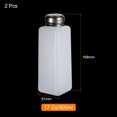 thumbnail image 2 of 2pcs 17 Oz/500ml Alcohol Push Down Pump Dispenser Bottle Press Liquid Empty Container, White, 2 of 5