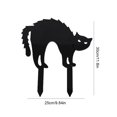 thumbnail image 3 of Estacas Para Letreros De Jardín Estacas de acrílico para insertar en el suelo de Halloween para adornos de césped al aire libre (gato negro A), 3 of 5