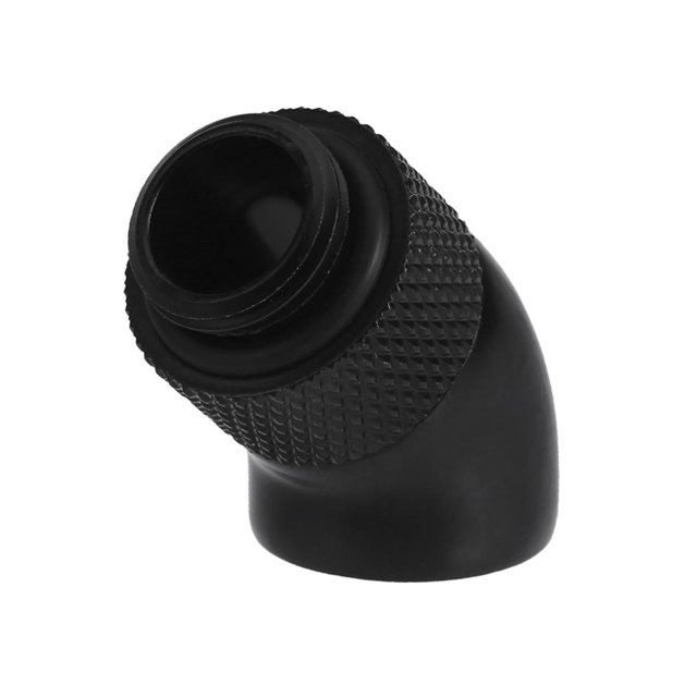 Hilos G1/4 Rosca de tornillo G1/4 Conector de latón de rotación de codo de 45 grados (negro) Tmvgtek Para estrenar