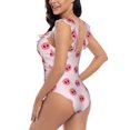 thumbnail image 5 of Yiaed Cute Pig Nose Print Women's Ruffled One Piece Swimsuit V Neck Swimwear Slimming Monokini for Woman-X-Large, 5 of 8