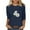 Navy, variant on Teissuly Women's 2024 Spring And Summer Regular Printed Loose Casual Round Neck Long Sleeve Top T-Shirt