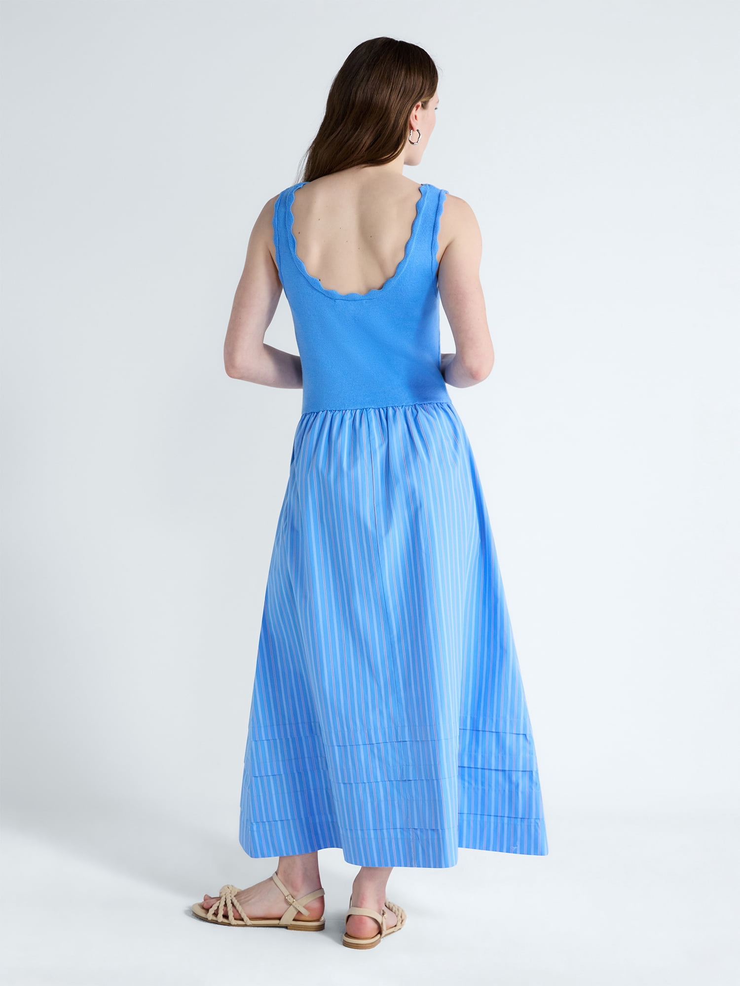 Free Assembly Women's and Women's Plus U-Neck Mixy Dress, Sizes XS-4X