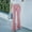 Pink, variant on Pink Wide Leg Pants for Women, Capris for Women Casual Summer, Weekend Polyester Dress Pants Women, Women Solid High Waist Slim Fit Corduroy Flared Pants Elastic Casual