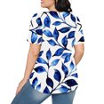 thumbnail image 3 of Loose Shirt for Women Floral Tunic Tshirt Short Sleeve Pullover Top Crewneck Fashion Outfits 2025, 3 of 5