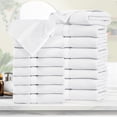 thumbnail image 2 of Ample Decor White Bath Towels for Bathroom Set of 16 100% Cotton Popcorn Textured -Quick Dry, Highly Absorbent, OEKO-TEX Certified, Machine Washable - Mulaayam Collection - 30 X 54 Inch, 2 of 5