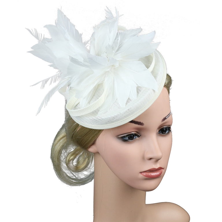 Follure Headbands for Women Feather Fascinators Flower Derby  display picture 1