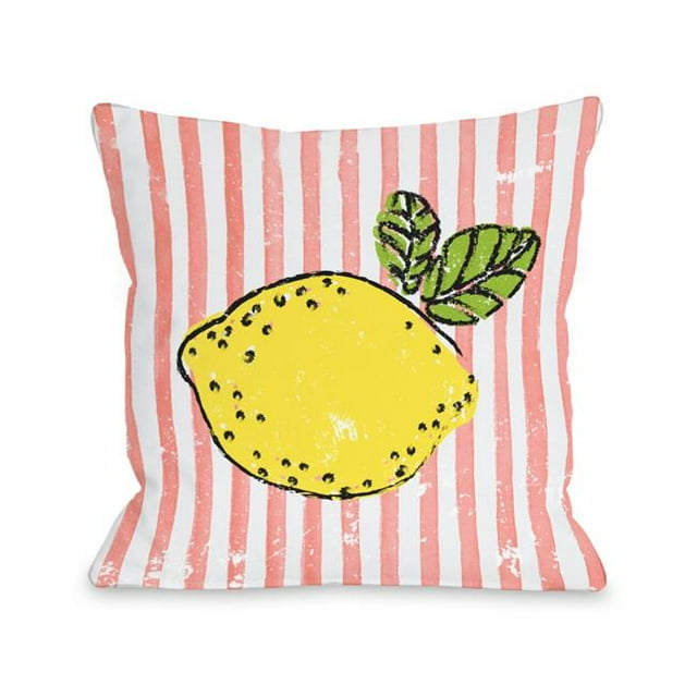 One Bella Casa 73727PL16O 16 x 16 Po Oreiller Extérieur Lemona&44; Corail et Multicolore