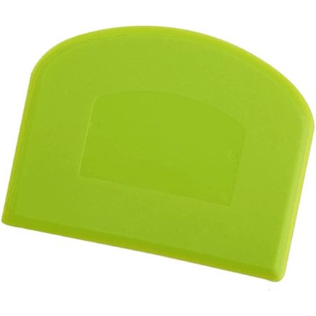 Dough Bowl Scraper, Food Knife, Flexible Reusable Plastic Multifunction Scraper, Kitchen Gadget, Fondant Flat Bottom Cake (Green) Practical and Deft