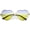 Gold / Blue-Yellow, variant on Small Thin Metal Frame Temples Vibrant Colored Gradient Lens Heart Sunglasses 52mm (Gold / Blue-Yellow)