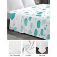 thumbnail image 6 of Turquoise Polka Dot Queen Size Flat Sheet, Wrinkleproof & Fadeproof Cooling Flat Bed Sheet Only, Modern Art Abstract Watercolor Dot Breathable Soft Bedding Top Sheets 90 x 102 Inches, 6 of 8