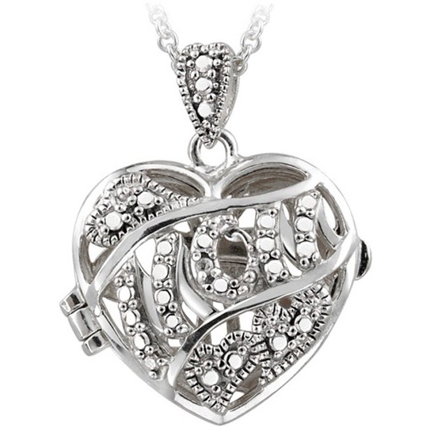 Diamond Accent Silver Tone Mom Locket 18 Walmart Com Diamond Accent Silver Tone Mom Locket 18 Walmart Com